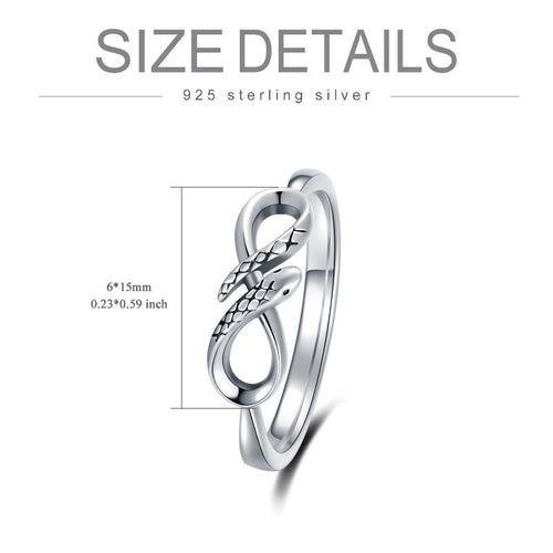 Snake Thumb Toe Ring Sterling Silver Animal Infinity Jewelry