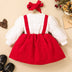 Baby Girl Two-Tone Bow Detail Dress - Minihomy