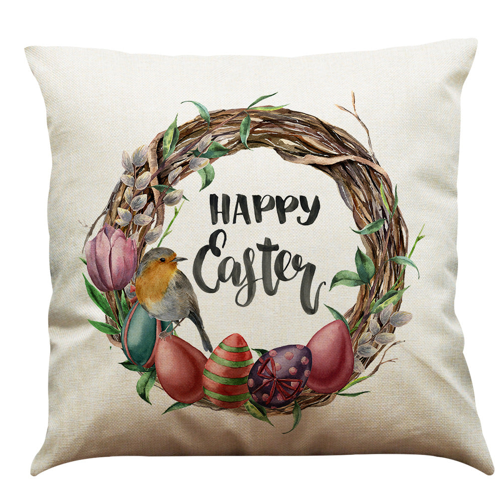 Easter Bunny Cotton And Linen Pillowcase - Minihomy