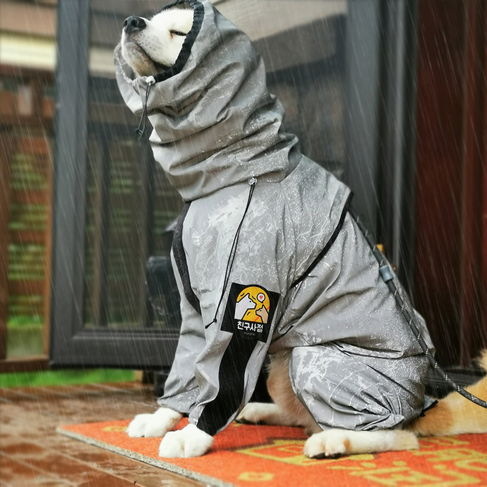 Four-legged Waterproof Full-surrounded Dog Rain Clothes - Minihomy