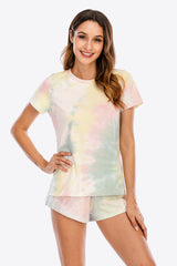 Tie-Dye T-Shirt and Shorts Lounge Set