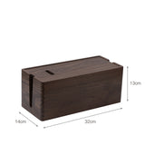 Solid Wood Desktop Wire Storage Box Light Cat Router Rack