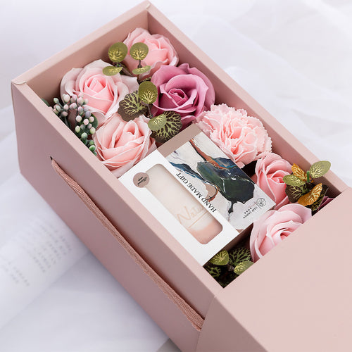 Rose Flower Soap Flower Gift Box Valentine's Day Gift Handmade Soap Hand Bouquet Flower Box