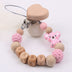 Baby soothing beech wood mouth chain clip - Minihomy