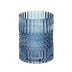 8" Crystal Glass Blue Round Table vase - Minihomy