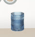 8" Crystal Glass Blue Round Table vase - Minihomy