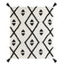 Black and White Woven Cotton Geometric Throw Blanket - Minihomy