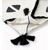 Black and White Woven Cotton Geometric Throw Blanket - Minihomy