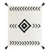 Black and White Woven Cotton Geometric Throw Blanket - Minihomy