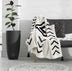 Black and White Woven Cotton Geometric Throw Blanket - Minihomy