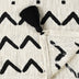 Black and White Woven Cotton Chevron Throw Blanket - Minihomy