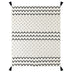 Black and White Woven Cotton Chevron Throw Blanket - Minihomy