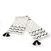 Black and White Woven Cotton Chevron Throw Blanket - Minihomy