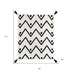 Black and White Woven Cotton Chevron Throw Blanket - Minihomy