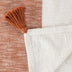 Orange Woven Cotton Striped Throw Blanket - Minihomy