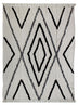 Cream Woven Cotton Geometric Throw Blanket - Minihomy