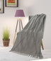 Cream Woven Cotton Solid Color Throw Blanket - Minihomy