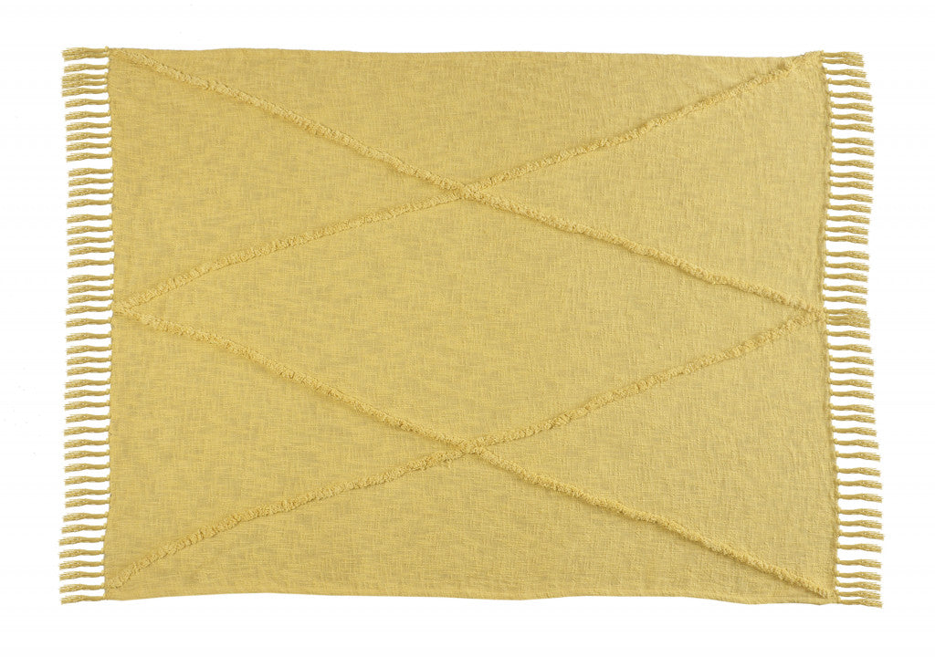 Cream Woven Cotton Solid Color Throw Blanket - Minihomy