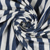 Blue and White Woven Cotton Striped Throw Blanket - Minihomy