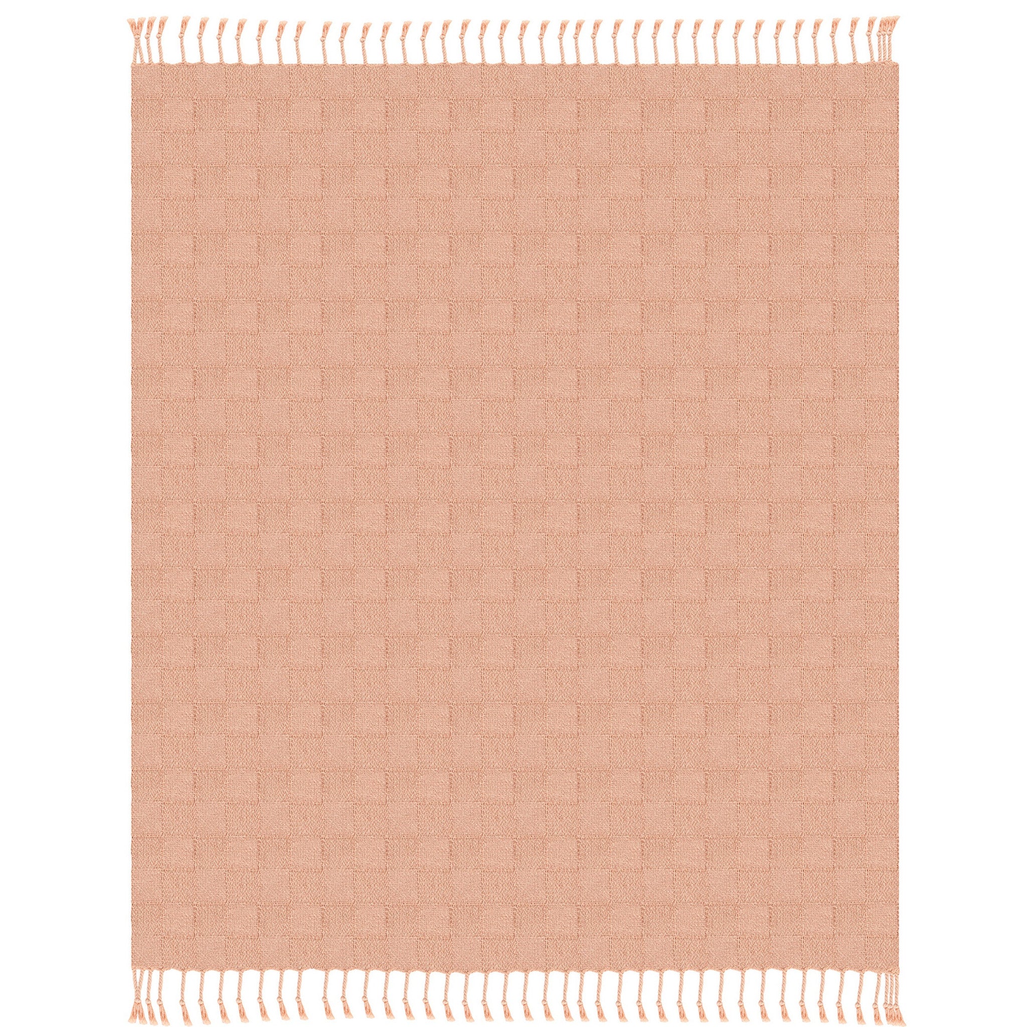 Orange Woven Cotton Solid Color Throw Blanket - Minihomy