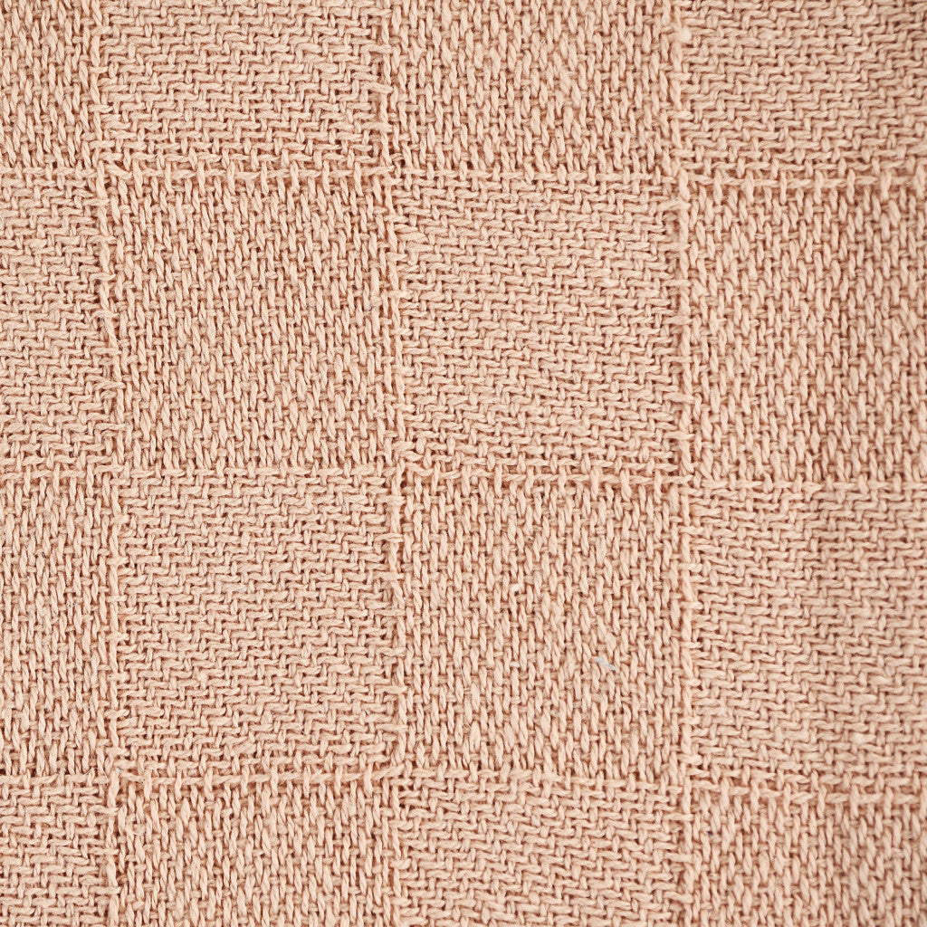 Orange Woven Cotton Solid Color Throw Blanket - Minihomy