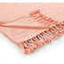 Pink Woven Cotton Solid Color Throw Blanket - Minihomy