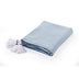 Blue and White Woven Cotton Striped Throw Blanket - Minihomy