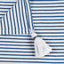 Blue and White Woven Cotton Striped Throw Blanket - Minihomy