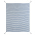 Blue and White Woven Cotton Striped Throw Blanket - Minihomy