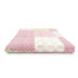 Pink Knitted Cotton Patchwork Throw Blanket - Minihomy