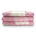 Pink Knitted Cotton Patchwork Throw Blanket - Minihomy