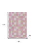 Pink Knitted Cotton Patchwork Throw Blanket - Minihomy