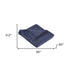 Blue Woven Cotton Solid Color Throw Blanket - Minihomy