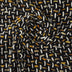 Black and Gold Woven Cotton Geometric Throw Blanket - Minihomy