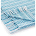 Blue and White Woven Cotton Striped Throw Blanket - Minihomy