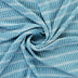 Blue and White Woven Cotton Striped Throw Blanket - Minihomy