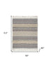 Gray Woven Cotton Striped Throw Blanket - Minihomy