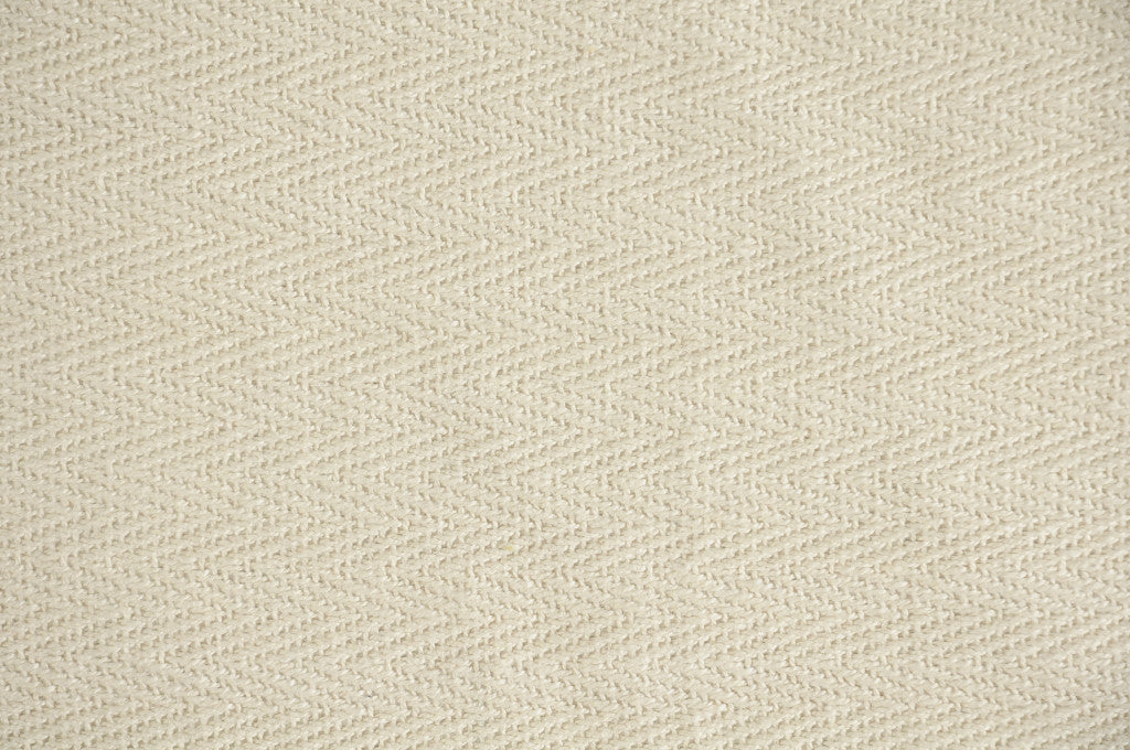 Cream Woven Cotton Chevron Throw Blanket - Minihomy