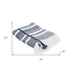 Blue and White Woven Cotton Striped Throw Blanket - Minihomy