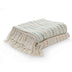 Cream Woven Cotton Striped Throw Blanket - Minihomy