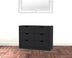 42" Black Manufactured Wood Six Drawer Modern Dresser - Minihomy