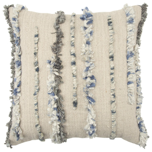 20X20 Natural 100% Cotton Striped Zippered Pillow