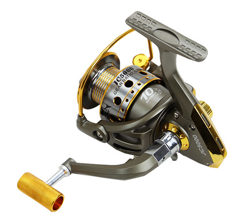 10-axis metal head reel fishing reel metal handle fishing tackle