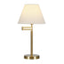 25" Gold Metal Table Lamp With White Empire Shade - Minihomy