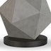 19" Gray and Black Concrete Table Lamp With White Drum Shade - Minihomy