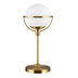 21" Brass Metal Globe Table Lamp With Clear Globe Shade - Minihomy