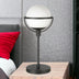 21" Black Metal Globe Table Lamp With Clear Globe Shade - Minihomy