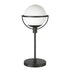 21" Black Metal Globe Table Lamp With Clear Globe Shade - Minihomy