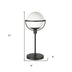 21" Black Metal Globe Table Lamp With Clear Globe Shade - Minihomy