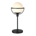 21" Black Metal Globe Table Lamp With Clear Globe Shade - Minihomy